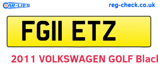 FG11ETZ are the vehicle registration plates.