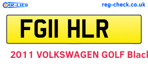 FG11HLR are the vehicle registration plates.