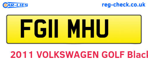 FG11MHU are the vehicle registration plates.