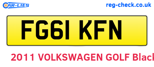FG61KFN are the vehicle registration plates.