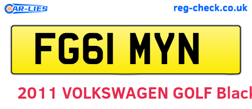FG61MYN are the vehicle registration plates.