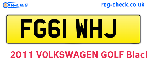 FG61WHJ are the vehicle registration plates.