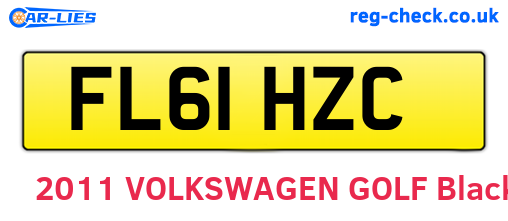 FL61HZC are the vehicle registration plates.