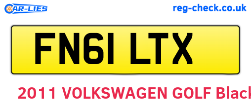 FN61LTX are the vehicle registration plates.