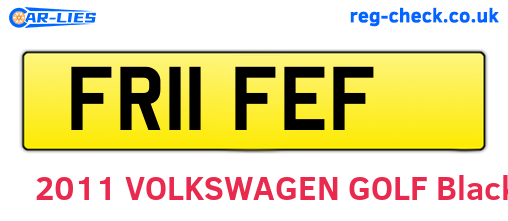 FR11FEF are the vehicle registration plates.