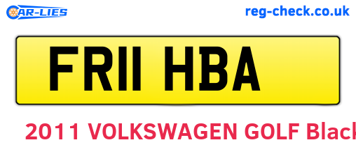 FR11HBA are the vehicle registration plates.