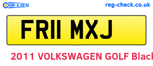 FR11MXJ are the vehicle registration plates.