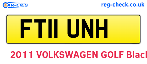 FT11UNH are the vehicle registration plates.