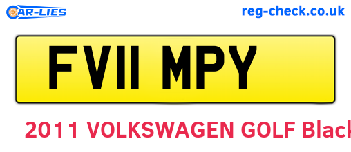 FV11MPY are the vehicle registration plates.