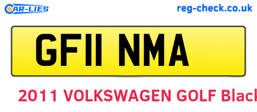 GF11NMA are the vehicle registration plates.