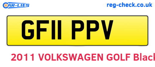 GF11PPV are the vehicle registration plates.