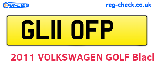GL11OFP are the vehicle registration plates.