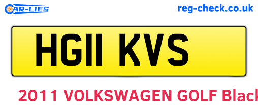 HG11KVS are the vehicle registration plates.