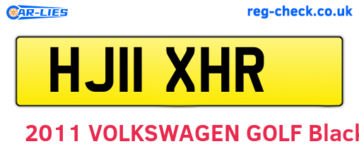 HJ11XHR are the vehicle registration plates.