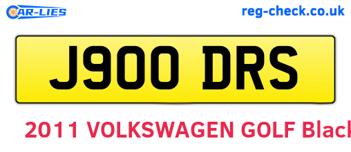 J900DRS are the vehicle registration plates.