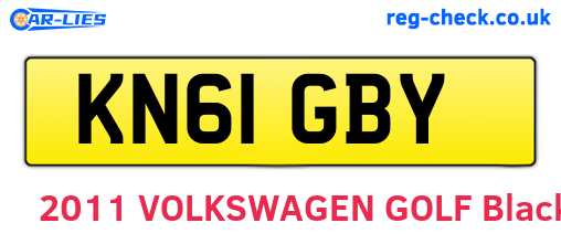 KN61GBY are the vehicle registration plates.