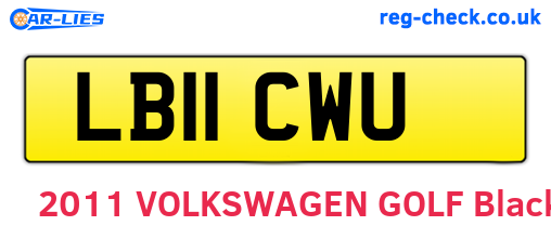 LB11CWU are the vehicle registration plates.