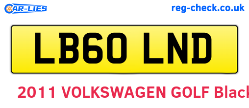 LB60LND are the vehicle registration plates.