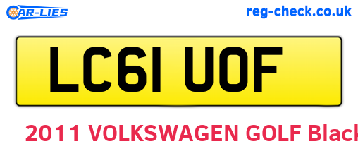LC61UOF are the vehicle registration plates.