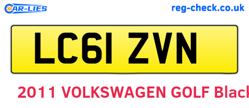 LC61ZVN are the vehicle registration plates.