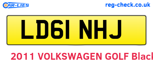 LD61NHJ are the vehicle registration plates.