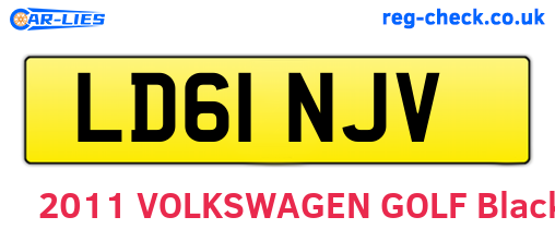 LD61NJV are the vehicle registration plates.