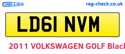 LD61NVM are the vehicle registration plates.
