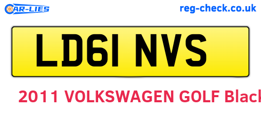 LD61NVS are the vehicle registration plates.