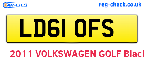 LD61OFS are the vehicle registration plates.