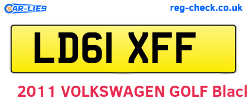 LD61XFF are the vehicle registration plates.