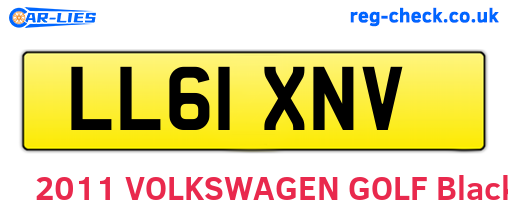 LL61XNV are the vehicle registration plates.