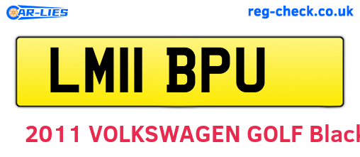 LM11BPU are the vehicle registration plates.