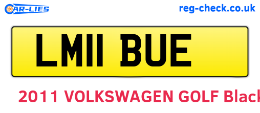 LM11BUE are the vehicle registration plates.