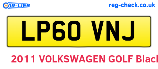 LP60VNJ are the vehicle registration plates.