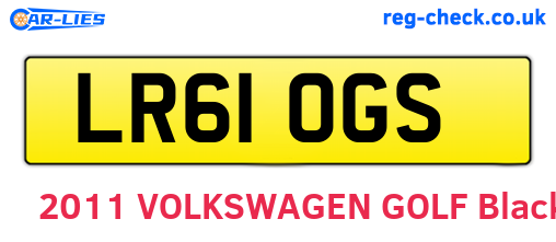 LR61OGS are the vehicle registration plates.