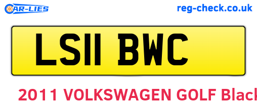 LS11BWC are the vehicle registration plates.