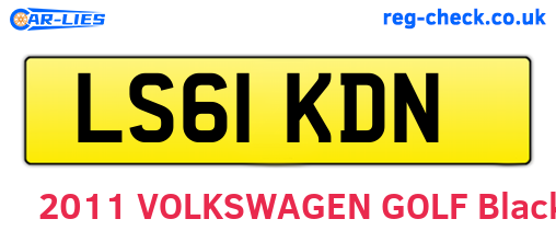 LS61KDN are the vehicle registration plates.