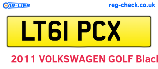 LT61PCX are the vehicle registration plates.