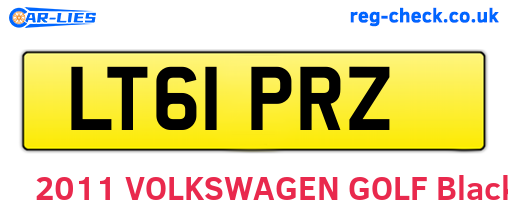 LT61PRZ are the vehicle registration plates.