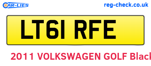 LT61RFE are the vehicle registration plates.