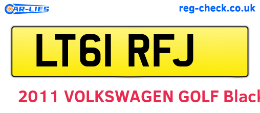 LT61RFJ are the vehicle registration plates.