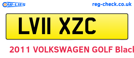 LV11XZC are the vehicle registration plates.
