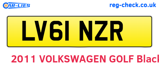 LV61NZR are the vehicle registration plates.