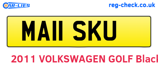 MA11SKU are the vehicle registration plates.