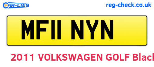 MF11NYN are the vehicle registration plates.