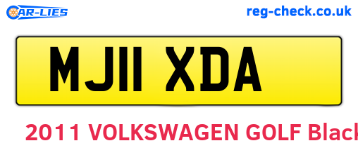 MJ11XDA are the vehicle registration plates.