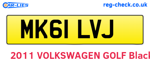MK61LVJ are the vehicle registration plates.