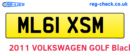 ML61XSM are the vehicle registration plates.