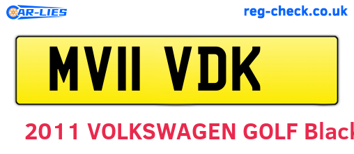 MV11VDK are the vehicle registration plates.