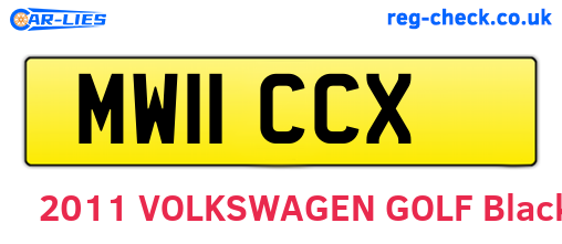 MW11CCX are the vehicle registration plates.